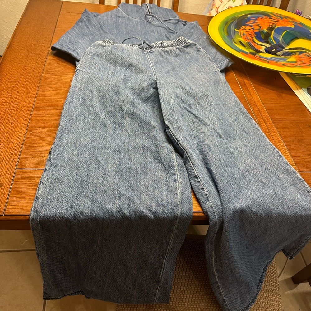 Zara denim set very rare oversized two piece